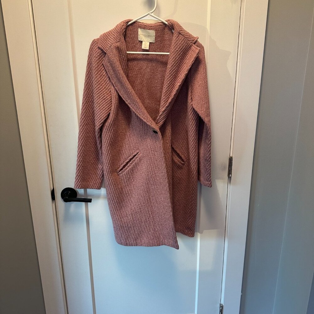 Christian Siriano New York Pink Wool Overcoat Small Peacoat - Picture 2 of 5